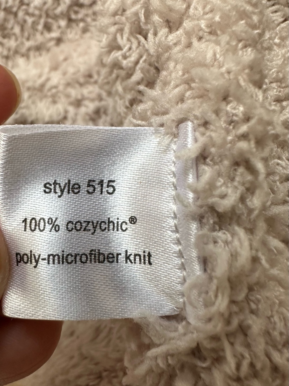 Barefoot Dreams Plush Sherpa Hoodie in Light Taupe - Picture 8 of 8